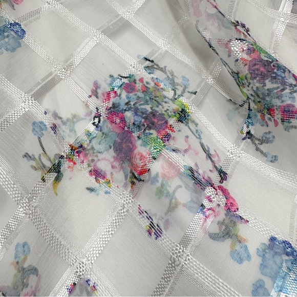 NWT!! Anthropologie MAEVE white Garden Peony fairy cottage core dress, 8. - Picture 6 of 8